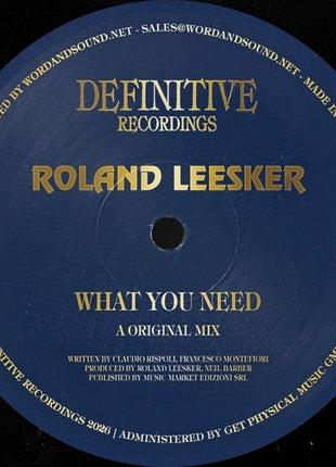 the album cover for Leesker, Roland - What You Need