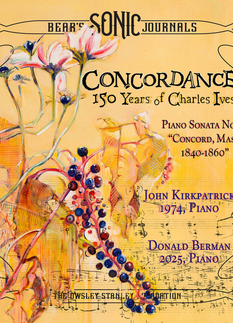 the album cover for Ives, Charles - Bears Sonic Journals Concordance: 150 Years Of Charles Ives