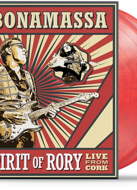 the album cover for Joe Bonamassa - The Spirit Of Rory Live From Cork [180g Red Marble]