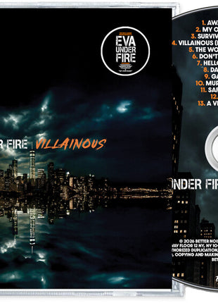 the album cover for Eva Under Fire - Villainous