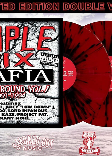 the album cover for Triple Six Mafia - Underground Vol 1: 1991-1994 (Blk) [Colored Vinyl] (Red)