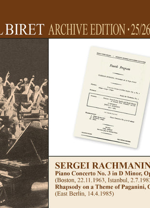 the album cover for Idil Biret - Rachmaninoff: Pno Concerto No. 3 & Rhapsody On A