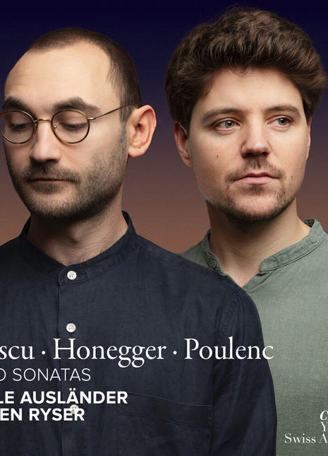 the album cover for Basile Auslander  / Ryser,Jansen - Enescu Honegger & Poulenc: Cello Sonatas