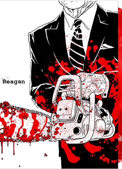 the album cover for Exhumed / Iron Reagan - Exhumed / Iron Reagan [Colored Vinyl] [Limited Edition] (Red) (Wht)