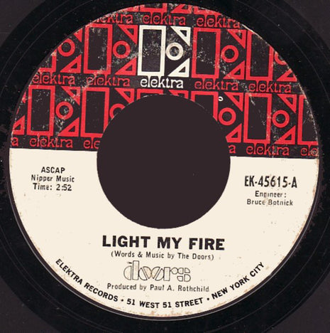 The Doors : Light My Fire (7", Single, Styrene, Ter)