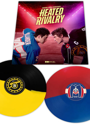 the album cover for Heated Rivalry / O.S.T. - Heated Rivalry (Original Series Soundtrack) [Blue/Red & Black/Yellow]