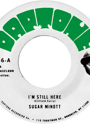 the album cover for Sugar Minott - I'm Still Here B/W I'm Still Here - Version