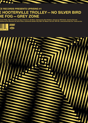 the album cover for Hooterville Trolley / The Fog - No Silver Bird / Grey Zone (Uk)