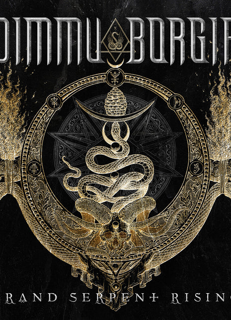 the album cover for Dimmu Borgir - Grand Serpent Rising