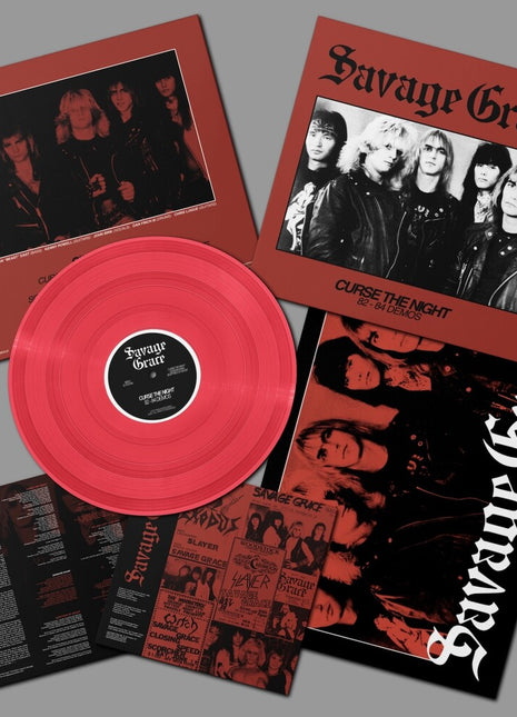 the album cover for Savage Grace - Curse The Night (82-84 Demos) [Colored Vinyl] (Post)