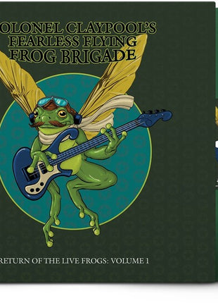 the album cover for Colonel Claypool's Fearless Flying Frog Brigade - Return of the Live Frogs: Volume 1 [Green]