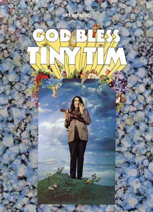 the album cover for Tiny Tim - God Bless Tiny Tim - Yellow With Magenta Tulip