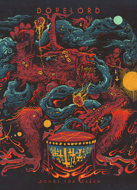the album cover for Dopelord - Songs For Satan (Blk) [Colored Vinyl] (Ylw)