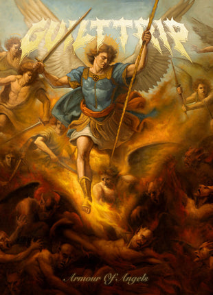 the album cover for Guilt Trip - Armour Of Angels [Burn Orange]