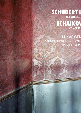 the album cover for Lukas Geniusas - Schubert/Liszt: Wanderer Fantasy Tchaikovsky: Con
