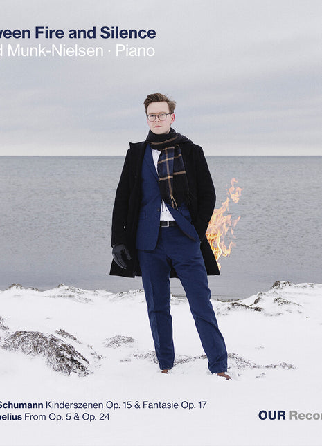 the album cover for Munk-David Nielsen - Between Fire & Silence
