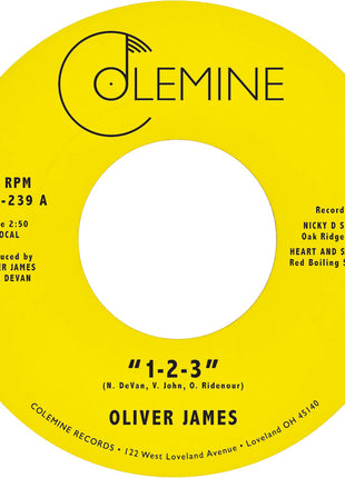 the album cover for Oliver James - 1-2-3 / Nothing Is Forever