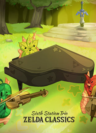 the album cover for Sixth Station Trio (Colv) (Grn) - Zelda Classics - O.S.T. [Colored Vinyl] (Grn)