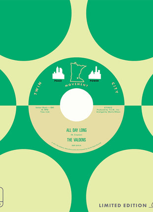 the album cover for The Valdons - All Day Long b/w Love Me, Leave Me [500 hand-numbered copies]