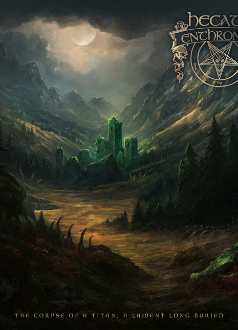 the album cover for Hecate Enthroned - Corpse Of A Titan A Lament Long Buried