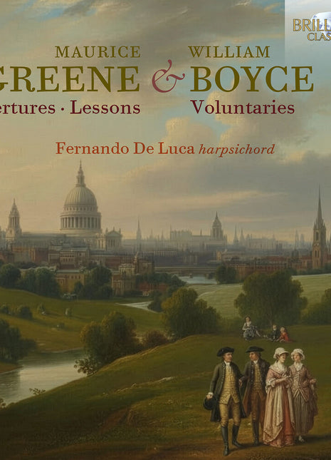 the album cover for De Fernando Luca - Greene: Overtures & Lessons Boyce: Voluntaries