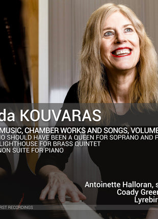 the album cover for Antoinette Halloran - Linda Kouvaras: Pno Music Chamber Works & Songs