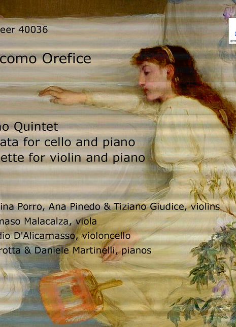 the album cover for Carolina Porro - Giacomo Orefice: Quintet For Pno & Strs Son For