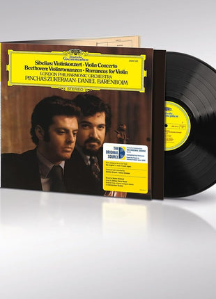 the album cover for Pinchas Zukerman  / Barenboim,Daniel - Sibelius: Violin Concerto; Beethoven: Romances For