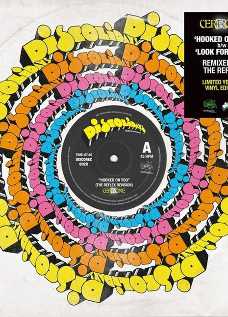 the album cover for Cerrone - Hooked On You / Look For Love (Reflex Revisions)