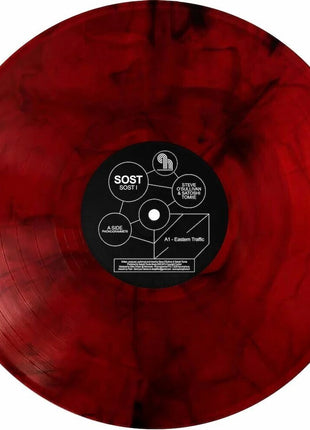 the album cover for Sost (Steve O'sullivan & Satoshi Tomiie) - Sost 1 [Colored Vinyl] (Red)