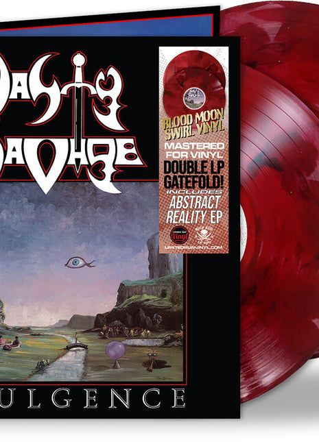 the album cover for Nasty Savage - Indulgence / Abstract Reality - Red [Colored Vinyl] (Gate)