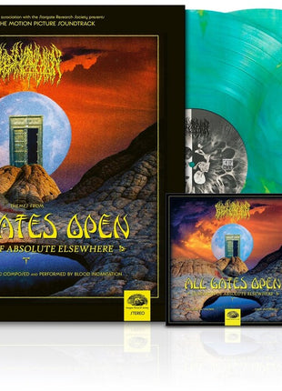 the album cover for Blood Incantation - All Gates Open (Original Motion Picture Soundtrack) [Indie Exclusive Algae Vinyl with Blu Ray]