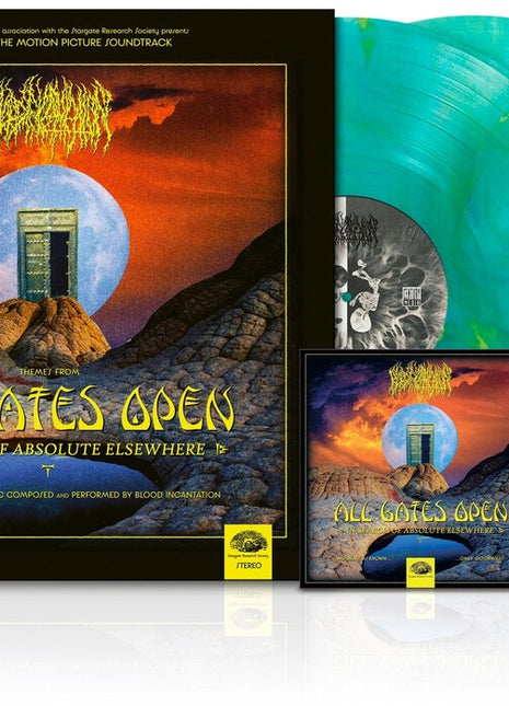 the album cover for Blood Incantation - All Gates Open (Original Motion Picture Soundtrack) [Indie Exclusive Algae Vinyl with Blu Ray]