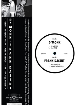 the album cover for D'monk X Frank Dasent - D'monk X Frank Dasent (Ep)