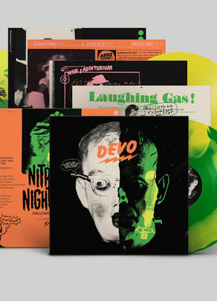 the album cover for Devo - Nitrous Nightmare Halloween Live '75 [Colored Vinyl] (Grn)