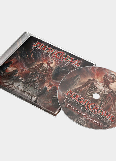 the album cover for Fleshcrawl - Epitome Of Carnage [Colored Vinyl] (Mrb)