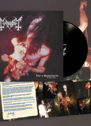 the album cover for Mayhem - Live In Bischofswerda (21st June 1997) [Black]