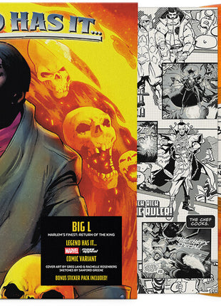 the album cover for Big L - Harlem's Finest: Return Of The King [Marvel Legend Has It Series Marble]