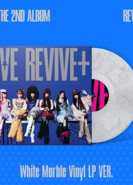 the album cover for IVE - Revive+ (White Marble Vinyl LP Ver.)