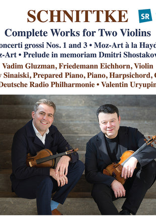 the album cover for Vadim Gluzman - Schnittke: Complete Works For Two Violins
