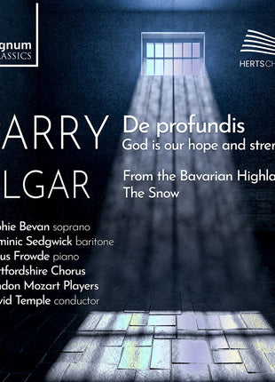 the album cover for Sophie Bevan - De Profundis - Choral Works By Parry & Elgar
