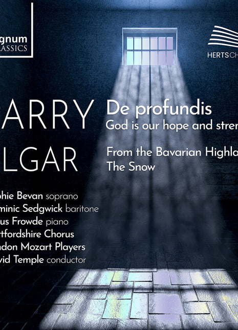 the album cover for Sophie Bevan - De Profundis - Choral Works By Parry & Elgar