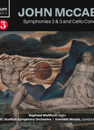 the album cover for RAPHAEL WALLFISCH - John Mccabe: Symphonies 2 & 3 & Cello Concerto