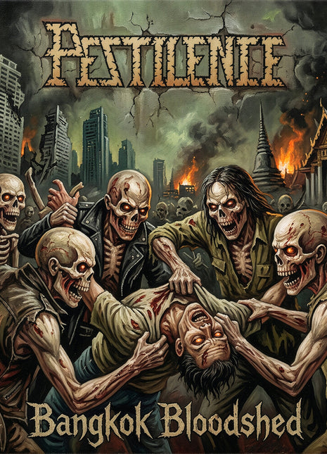the album cover for Pestilence - Bangkok Bloodshed