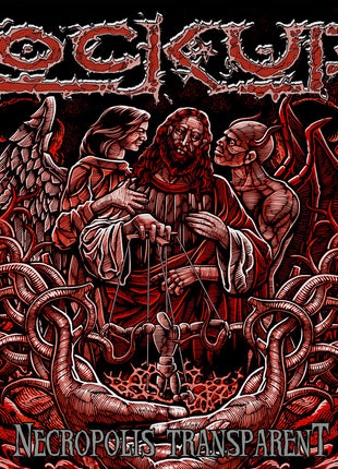 the album cover for Lock Up - Necropolis Transparent - Red Vinyl [Colored Vinyl] (Red)