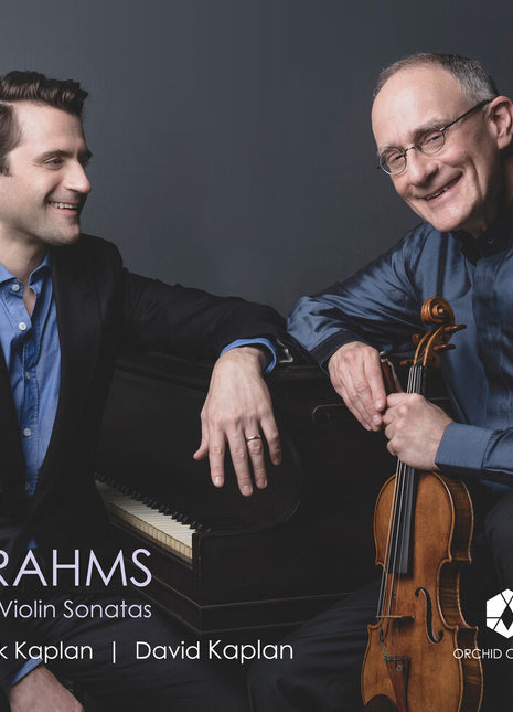 the album cover for Mark Kaplan  / Kaplan,David - Brahms: The Violin Sonatas