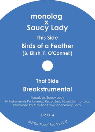 the album cover for Monolog & Saucy Lady - Birds Of A Feather