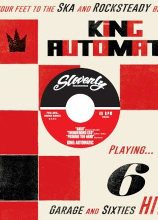 the album cover for King Automatic - Playing 6 Garage & Sixties Hits (10in)