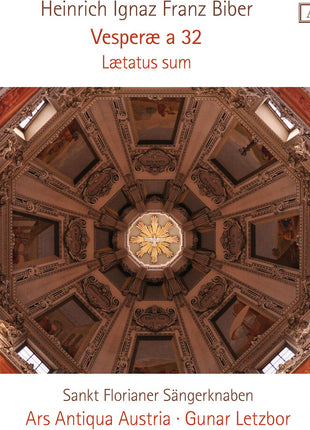 the album cover for Ars Antiqua Austria / Gunar Letzbor - Heinrich Ignaz Franz Biber: Vesperae A 32