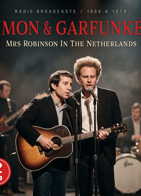 the album cover for Simon & Garfunkel - Mrs. Robinson In The Netherlands